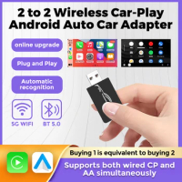 Smart Ai Box for Mercedes Benz/Audi/Toyota/Kia/VW/Hyundai 2016+ Wired To Wireless Carplay Android Auto WiFi BT5.0 Plug and Play
