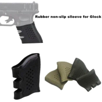 Tactical Glock Pistol Rubber Grip Sleeve Cover Anti Slip for Stretch For Glock 17 19 20 21 22 31 32 M4 AR15 airsoft Holster