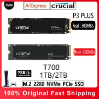 Crucial T700 1TB 2TB Gen5 NVMe M.2 SSD-Up to 12,400 MB/s- for Gaming,Photography,Video Editing&amp;Design-Internal Solid State Drive