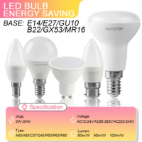 2PCS LED E27 E14 GU10 AC220-240V 5W 9W 15W 24W LED Bulb Energy Saving LED Bulbs Spotlight GU10 Standard Base for Intervior Space