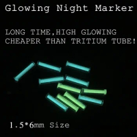 Long Afterglow Phosphor Glass Tube Not Tritium as Night Marker 1.5*6mm Noctilucent Night Luminescence High Glowing