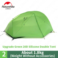 Naturehike Upgraded Star River Camping Tent Ultralight 2 Person Tent for Trekking Hiking 20D Silicone with Or Without Snow Skirt
