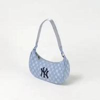 Tas MLB NY MONOGRAM NAVY BLUE HOBO BAG SS22 100% ORIGINAL 25X16X6CM
