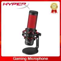 HyperX QuadCast USB Condenser Gaming Microphone Anti-Vibration Shock Mount Four Polar Patterns For PC PS4 PS5 and Mac