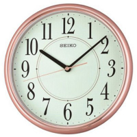 SEIKO 日本精工 靜音掛鐘 時鐘(QXA671P)玫瑰金/28cm