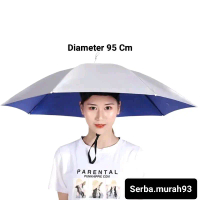 Payung Topi Besar Ukuran Diameter 85 Cm dan 95 Cm-Topi Payung Mancing Hiking Outdoor