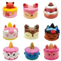 Children's squishy extrusion slow rebound Kawaii cake Unicorn cake relieves anxiety relieves stress and relaxes toy bread gifts