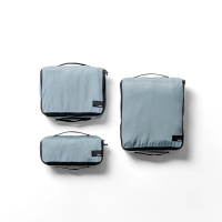 【Matador 鬥牛士】Packing Cube Set 拉鍊旅行收納袋『3件組』-石板藍(旅遊 分裝 防水 盥洗用品 補充瓶)