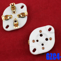 10Pcs new 4pin gold-plated tube sockets ceramic 300B,2A3B ,2A3C,812A,SG205,SG101