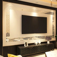 100pcs Labyrinth Waistline Acrylic Mirror Wall stickers for Living room DIY frame Bedroom Bathroom Glass stickers Home decor