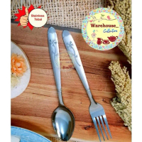 SR358 SENDOK GARPU MAKAN MOTIF BUNGA STAINLESS DIJAMIN SUPER TEBAL ANTI KARAT PER-PCS SR358 SALE