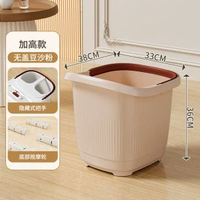 家用過小腿泡腳桶加厚加高可移動帶滾輪足浴桶養生蒸薰按摩洗腳桶