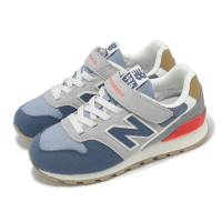 【NEW BALANCE】休閒鞋 996 寬楦 大童 女鞋 復古靛藍 爆發紅 魔鬼氈 NB 紐巴倫(YV996RN3-W)