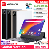 YUSUNOUL P30 10.1" Android 10 Tablet 1920x1200 IPS MT6771 Octa Core 8GB RAM 128GB ROM 4G Network Speed-up Tablets PC Dual Wifi