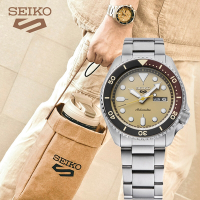 SEIKO 精工 5 Sports 台灣限定 珍奶時刻 機械腕錶(4R36-14Y0U/SRPK45K1)