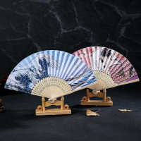 日本扇子折扇中國風工藝扇折疊扇日式和風裝飾小擺件酒店刺身擺盤