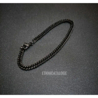 GELANG RANTAI  TITANIUM ANTI KARAT PRIA WANITA Hitam