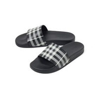 Sandal BURBERRY FURLEY CHECK BLACK SLIDE 100% ORIGINAL 42