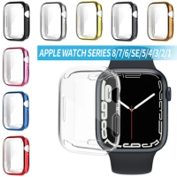 360 Full Cover for Apple Watch Case 8/7 41MM45MM Soft TPU Screen Protector 42MM38MM Protector Case for iWatch SE/6/5/4 44MM 40MM