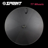 ACESPRINT Time Track Road Disc Wheelset 700C 23mm Width T700 Full Carbon Fiber Wheels Bike Clincher Tubular For TT Bike Racing