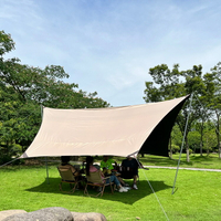 帳篷 戶外黑膠幕帳篷營遮陽棚便捷加厚野餐防雨防曬涼棚裝備用品