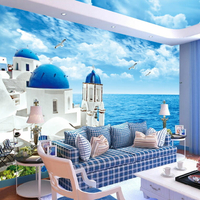 3d立體電視背景墻紙客廳房間餐廳大海洋臥室裝飾壁紙北歐風格壁畫