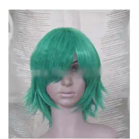 zhao07900179+_+ WholesaleKatekyo Hitman Reborn! Fran Short Cosplay Wig Green Flip Out