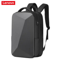 Lenovo Computer Backpack Anti-theft Lock Business Travel Backpack ABS Hard Shell Waterproof USB Rechargeable Men's Backpack