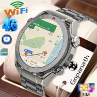New 4G Smart Watch For Men GPS Wifi Can Insert SIM Card 2 Million Camera 64G Memory APP Download 800MAH Large Battery Smartwatch