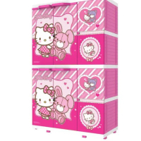 LEMARI PAKAIAN GANTUNG PLASTIK ANAK JUMBO 3 PINTU MEGA MSC NAIBA 2194