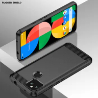 For Google Pixel 5A Pixel5A 5G Case Carbon Fiber Shockproof Silicone Bumper Soft TPU Back Cover Phone Case for Google Pixel5A 5G