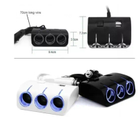 Car Charger 3 Slot Dual USB Car Charger Mobil 2 Slot USB 3 Way