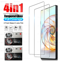 4in1 Tempered Glass For ZTE nubia Z60 Ultra 60z Z60Ultra Camera Lens Protective Film Clear Screen Protector Full Protection