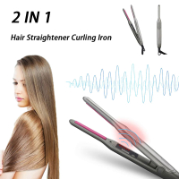 2 IN 1 Hair Straightener And Curler Flat Iron Machine Wave Plate Crimper Professional Styling Appliances Salon Tools Hair Plank