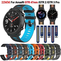 Silicone Correa For Amazfit GTR 4 GTR4 Strap 22mm Bracelet For Huami Amazfit GTR 3 GTR3 pro 2 2e 47mm Smart Watch Band Wristband