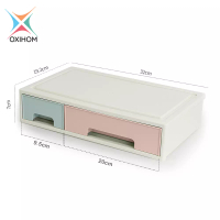 Oxihom Oxihom S2041 Small 2 Laci Plastik Susun Drawer Storage Stackable Cabinet Desktop Organizer