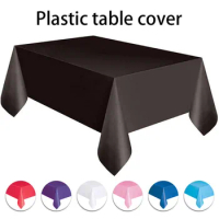 Multicolor Table Cover Large Plastic Rectangle Table Cover Cloth Wipe Clean Party Tablecloth Covers Wedding Table Clothes