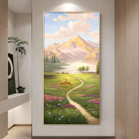 入戶玄關裝飾畫現代簡約大芬油畫村高檔大氣墻畫風景走廊過道掛畫