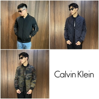 美國百分百【全新真品】Calvin Klein 外套 飛行夾克 CK 棒球外套 立領 菱格 黑色/深藍/迷彩 BK50