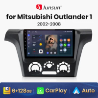 Junsun V1 AI Voice Wireless CarPlay Android Auto Radio for Mitsubishi Outlander 1 2002 - 2008 4G Car Multimedia GPS 2din