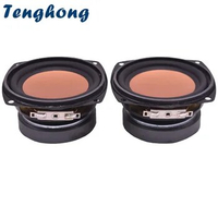 Tenghong 2pcs 3 Inch Full Range Audio Speaker 4 Ohm 20W Bass Multimedia Loudspeaker Des ktop DIY