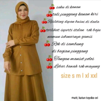 Gamis Pemda Model Semi Rok Model Semi Rok / Baju Kerja/ Bahan Toyobo Fodu