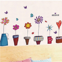 [超取299免運]Loxin 時尚裝飾組合可移動創意壁貼 牆貼 背景貼 彩色 花朵 愛心 蝴蝶 盆栽【YV2975】