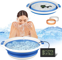 Facial Ice Bath Kit Ice Water Face Cold Plunge Foldable Ice Bath Face Bowl with Reusable Cubes for F