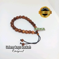 Gelang Al-anshor Kayu Kaukah Model Cutting Kristal Bulat Asli Pria Wanita - Aksesoris, Elegan hari j