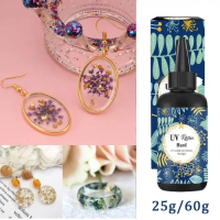 25/60g Resin Uv Bening Resin Uv Hard Diy Resin Lem Uv Resin Hard Resin Ultraviolet Untuk Craft