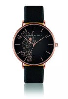 Amelia Parker Amelia Parker Fossil Black Leather women watch