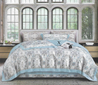 Sprei set Sutra Serat Bambu Damaka blue / Soya / Chikoya / Pattern / Pandor / Folke / Dasha / Ulsan 