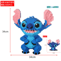 2026 New Compatible Lego Blocks Stitch Boys and Girls Educational Micro Particle Toys Assembly Adult