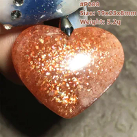 Top Natural Gold Strawberry Quartz Gold Sunstone Pendant For Women Men Reiki Lucky Gift 19x23x8mm Beads Beauty Jewelry AAAAAA
